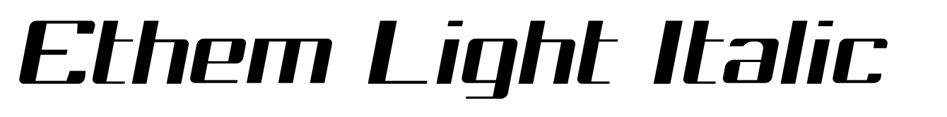 Ethem Light Italic